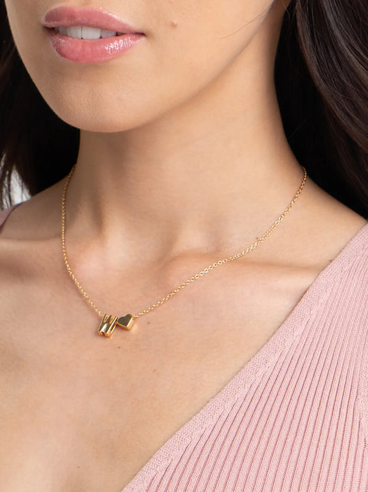 Tiny Heart  Initial Necklace
